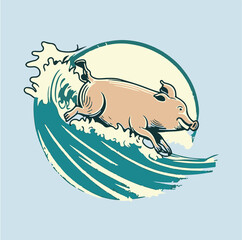 Cochon vague vector illustration