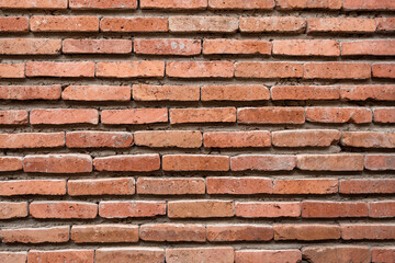 Real red brick wall texture for background