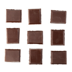 Dark Chocolate Bar isolated on a transparent background.