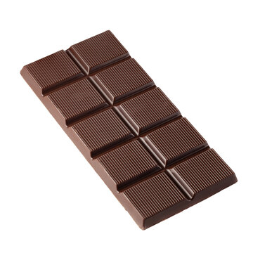 Dark Chocolate Bar isolated on a transparent background.