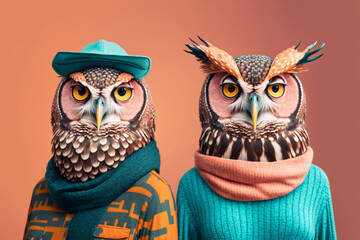 owl couple 