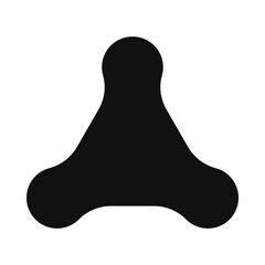 Three Metaball Shapes Triangle Silhouette Icon