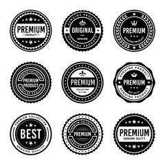 Classic Vintage Retro Premium Vector Badge, Emblem, Logo, Label, Sticker, Stamp, Symbol, Seal, Banner Frame Collection Set