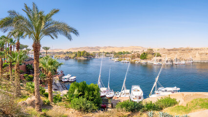 A view of the Nile at Aswan, Egypt