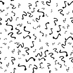 Seamless pattern with sketch squiggle