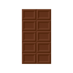 Chocolate bar on white background vector illustration
