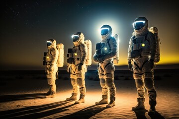 astronauts on a alien planet generated ai
