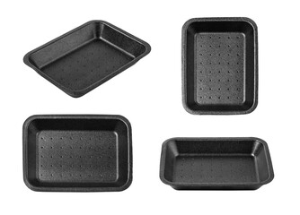 Black Styrofoam Food Trays