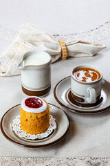 cup of coffee and cake