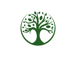 modern tree trunk illustration vector logo