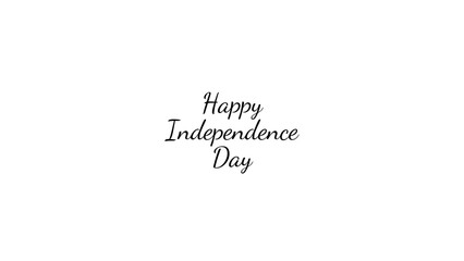 Happy Independence Day wish typography with transparent background