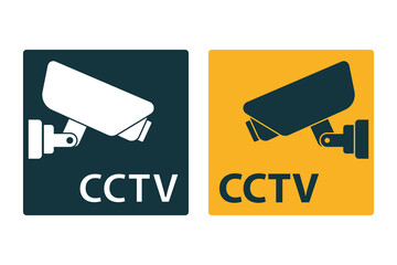 cctv security camera icons, video surveillance stickers
