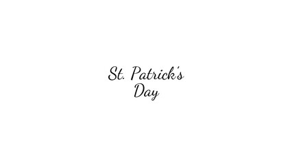 St. Patrick's Day wish typography with transparent background