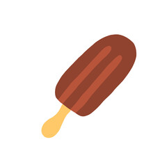 Popsicle ice cream. Vector illustration in cartoon flat style isolated on white background.