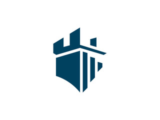 modern building illustration vector logo