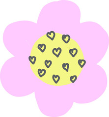 simple hand-drawn flower. isolated flower