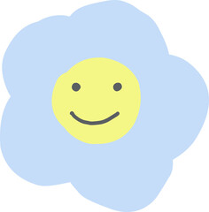 simple hand-drawn flower. isolated flower