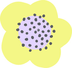 simple hand-drawn flower. isolated flower