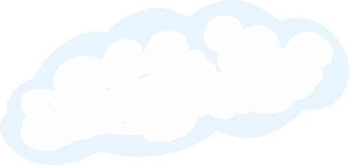 cloud or thundercloud.simple drawn cloud. isolated