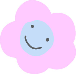 simple hand-drawn flower. isolated flower