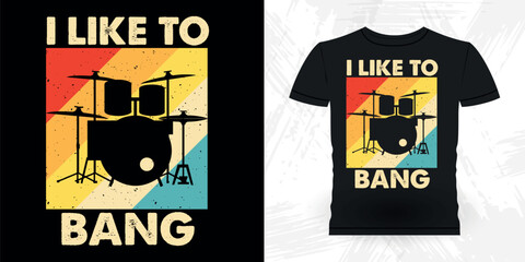 Basement Drumming Funny Musician Drummer Retro Vintage Drummer T-shirt Design