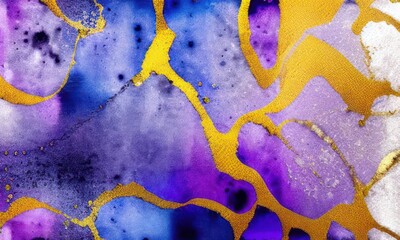 abstract watercolor gold liquid flow background  created with Generative AI