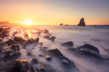 Mupe Bay, Dorset Jurassic Coastline, England, United Kingdom, Seascape Stock Photo
