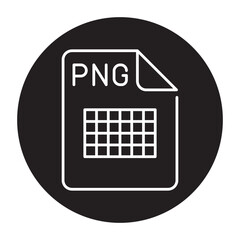 PNG file color line icon. Format and extension of documents