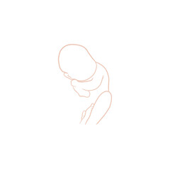 Cute Infant Outlined