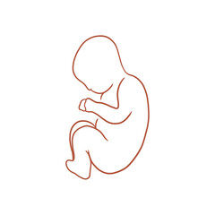 Sleeping Infant Outlined
