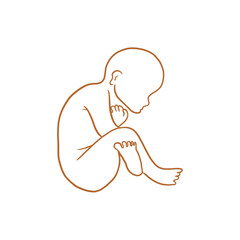 Little Infant Outlined