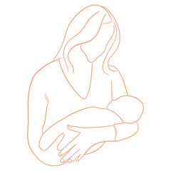 Mother Holding Baby Drawing