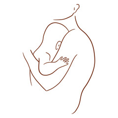 Holding Baby Drawing