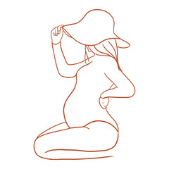 Pregnant Woman Drawing