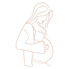 Pregnant Woman Body Outlined