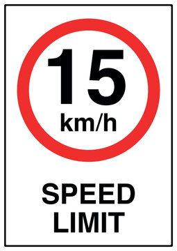 Speed limit traffic sign vector image