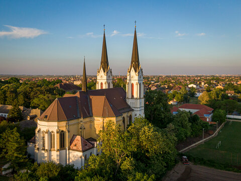 Above old cathedral in Futog (near Novi Sad, Serbia)
