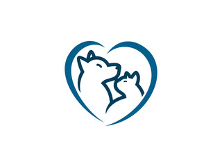 modern pet health illustration vector logo