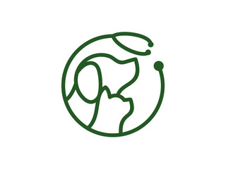 modern pet health illustration vector logo