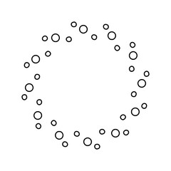 Stylish round frames with examples of the names or white space of your store . Vector frameworks