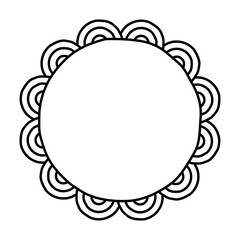 Stylish round frames with examples of the names or white space of your store . Vector frameworks