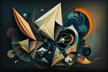 abstract piece featuring mystery Generative AI Digital Illustration Part#80223 