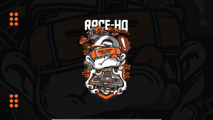 Race Hq Illustration | Monkey Gamer Illustration