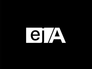 EJA Logo and Graphics design vector art, Icons isolated on black background