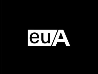 EUA Logo and Graphics design vector art, Icons isolated on black background