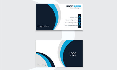Creative and modern business card template with white background. Simple and minimalistic design flat vector illustration work.