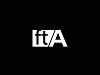 FTA Logo and Graphics design vector art, Icons isolated on black background