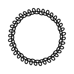 Stylish round frames with examples of the names or white space of your store . Vector frameworks