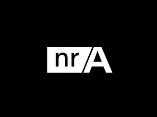 NRA Logo and Graphics design vector art, Icons isolated on black background