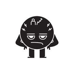 Overpopulation color line icon. Ecology